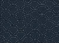 Sashiko Fabric - Seigaiha Sashiko Fabric - Seigaiha