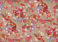 Paper Crane beige Chirimen Paper Crane beige Chirimen