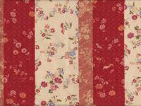 Blumen & Wellen rot Chirimen Blumen & Wellen rot Chirimen