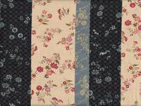 Blumen & Wellen schwarz Chirimen Blumen & Wellen schwarz Chirimen