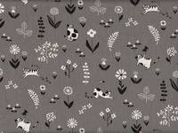 Wachstuch Katze auf der Wiese grau Wachstuch Katze auf der Wiese grau