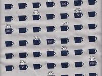 Wachstuch Katze & Tasse grau Wachstuch Katze & Tasse grau