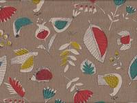 Blumen & Vögel braun Blumen & Vögel braun