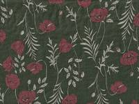 Mohnblumen dunkelgrün Mohnblumen dunkelgrün