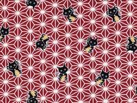 Asanoha Katze rot Asanoha Katze rot