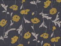 Mohnblumen anthrazit gelb Mohnblumen anthrazit gelb