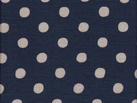 Punkte blau Leinen Punkte blau Leinen