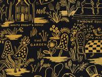 Cotton+Steel Wonderland - Magic Forest - Charcoal Canvas Metallic Cotton+Steel Wonderland - Magic Forest - Charcoal Canvas Metallic