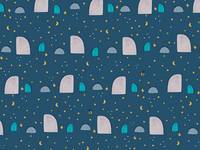 Cotton+Steel Summer Skies - Hedgehog Hills - Aqua Cotton+Steel Summer Skies - Hedgehog Hills - Aqua