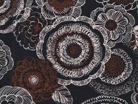 Scandinavian flower black Scandinavian flower black