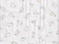 Hasen weiß double gauze Hasen weiß double gauze