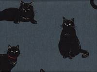 Katzen groß jeansblau Katzen groß jeansblau