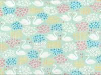 Schwäne mintgrün double gauze Schwäne mintgrün double gauze