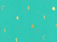 Cotton+Steel Moon Phase Turquoise Metallic Cotton+Steel Moon Phase Turquoise Metallic