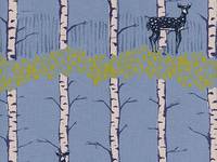 Cotton+Steel Fawn Forest Blue Cotton+Steel Fawn Forest Blue