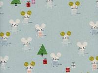 Cotton+Steel Little Friends Aqua Cotton+Steel Little Friends Aqua