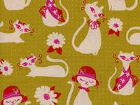 Cotton+Steel Fancy Cats Yellow Cotton+Steel Fancy Cats Yellow