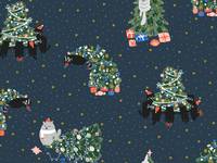 Cotton+Steel Rockin' Around The Catmas Tree - Evening Sky Metallic Cotton+Steel Rockin' Around The Catmas Tree - Evening Sky Metallic