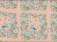 Blumen Vogel beige Blumen Vogel beige