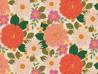 Cotton+Steel Floral Daydream - Pink Blossom Unbleached Canvas Cotton+Steel Floral Daydream - Pink Blossom Unbleached Canvas