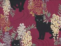 Katzen & Wisteria rot Katzen & Wisteria rot