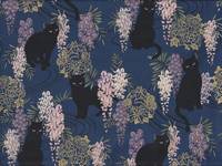 Katzen & Wisteria klein blau Katzen & Wisteria klein blau