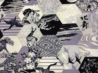 Hokusai: Edo Hexagon violet