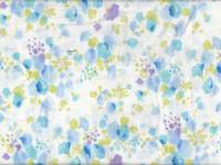 Fluffy flower blue double gauze Fluffy flower blue double gauze