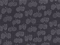 Butterfly black double gauze Butterfly black double gauze