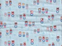 Matroschka Tiere blau double gauze Matroschka Tiere blau double gauze