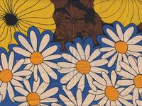 Retro flower yellow blue Retro flower yellow blue