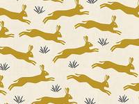 Cotton+Steel In The Woods - Playful Hare - Amber Cotton+Steel In The Woods - Playful Hare - Amber
