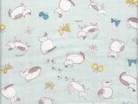 Mietze hellblau double gauze Mietze hellblau double gauze