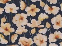 Watercolor Poppy black yellow Watercolor Poppy black yellow