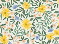 Cotton+Steel Bramble - Daisy Fields - Cream Canvas Metallic Cotton+Steel Bramble - Daisy Fields - Cream Canvas Metallic