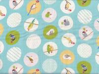 Vögel hellblau double gauze Vögel hellblau double gauze