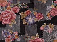 Patch Chrysanthemen schwarz Patch Chrysanthemen schwarz