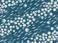 Vogel & Blumen blau double gauze Vogel & Blumen blau double gauze