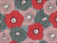 Scrunchie flower gray red Scrunchie flower gray red