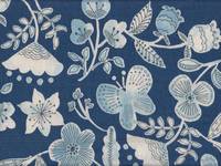 Winter flower blue double gauze Winter flower blue double gauze