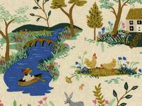 Cotton+Steel English Garden Toile Cream Canvas Cotton+Steel English Garden Toile Cream Canvas