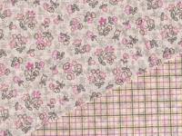 beidseitig Blümchen - karo rosa beidseitig Blümchen - karo rosa