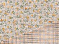 beidseitig Blümchen - karo gelb beidseitig Blümchen - karo gelb