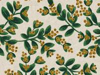 Cotton+Steel Holiday Classics - Mistletoe - Natural Canvas Metallic Cotton+Steel Holiday Classics - Mistletoe - Natural Canvas Metallic