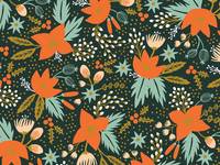 Cotton+Steel Holiday Classics - Poinsettia - Evergreen Metallic Cotton+Steel Holiday Classics - Poinsettia - Evergreen Metallic