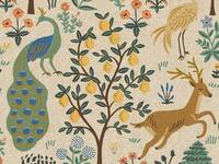 Cotton+Steel Camont - Menagerie - Natural Unbleached Canvas Metallic Cotton+Steel Camont - Menagerie - Natural Unbleached Canvas Metallic