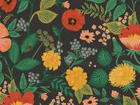 Cotton+Steel Camont - Poppy Fields - Black Unbleached Canvas Cotton+Steel Camont - Poppy Fields - Black Unbleached Canvas