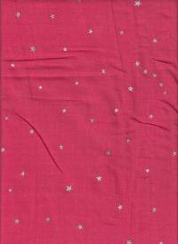 Starry cherry pink double gauze Starry cherry pink double gauze