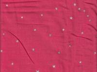 Starry cherry pink double gauze Starry cherry pink double gauze