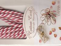 Baumwollkordel Streifen rot Baumwollkordel Streifen rot